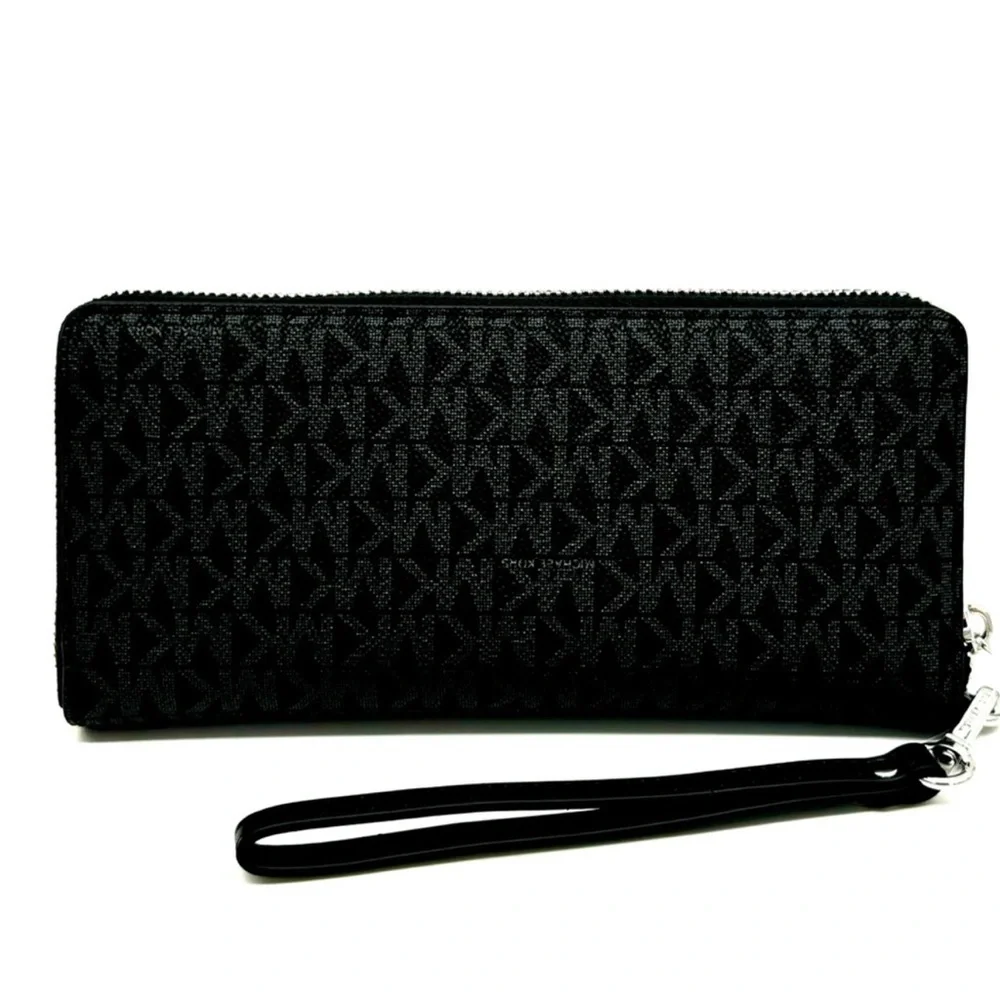 Michael Kors Large Continental Wallet Black Signature